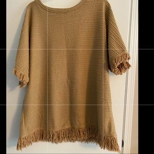 Plus size fringe top